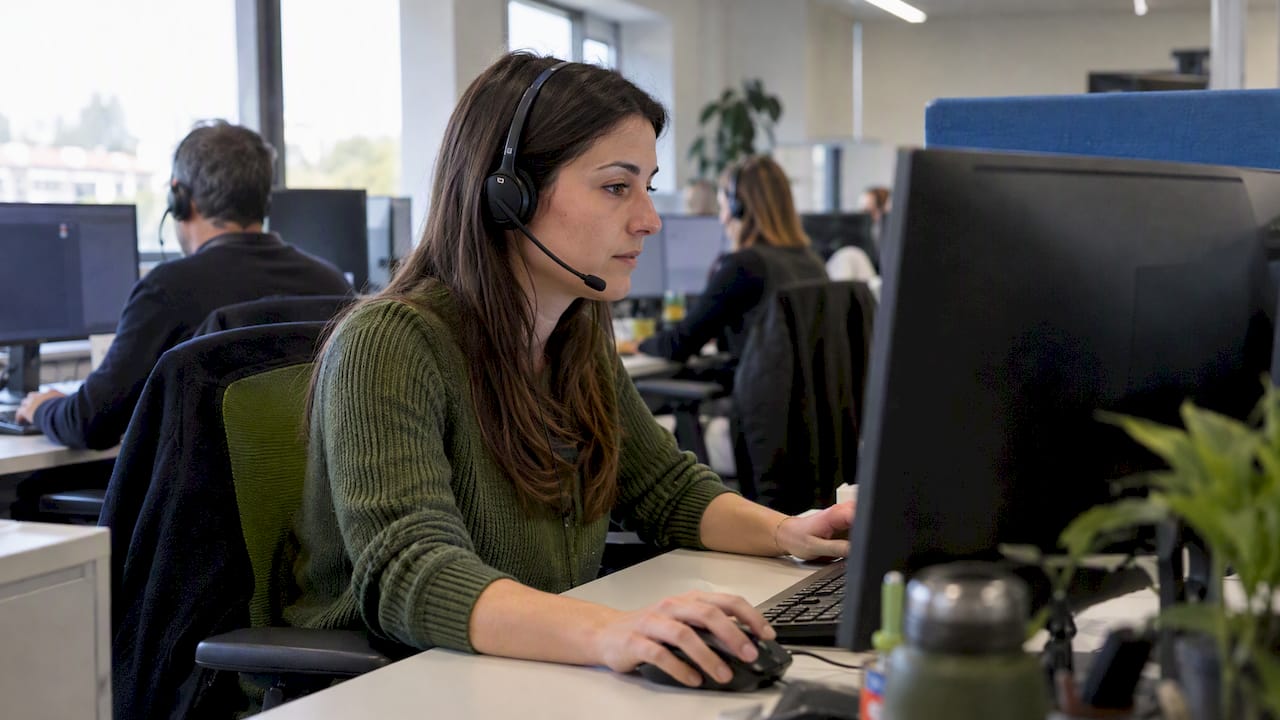 1790868740688_Operatrice-assegna-un-ticket-help-desk-IT - L'operatrice assegna un ticket al help desk IT